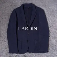 【美品】ラルディーニ ニットウールジャケット L ネイビー 鹿の子 アルパカのサムネイル