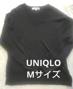 ★UNIQLO×イネス ニット セーター  Mサイズ 　ネイビーカシミヤ混
