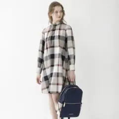 【美品✨】ブルーレーベル チェック エアリーブロード ワンピース 36