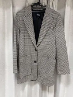 ZARA チェック柄ブレザー Mサイズ