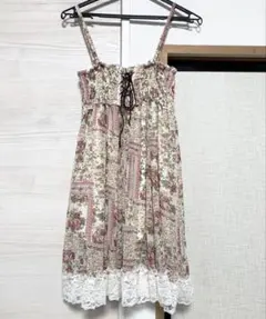 花柄 キャミソールワンピース フェアリーグランジ 森ガール L
