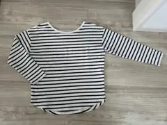 グリーンレーベルリラクシング　ストライプ柄 長袖Tシャツ