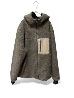 Go hemp リバーシブルボアフリースジャケット フード付き HEMP