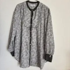 Shel'tter ペイズリー柄 長袖シャツ FREEサイズ グレーグリーン系のサムネイル