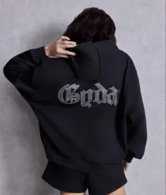 GYDA ジェイダ BACK GYDAラインストーンラメパーカー ブラック 黒のサムネイル