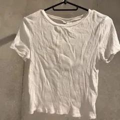 H&M DIVIDED リブ半袖Tシャツ ホワイト Mのサムネイル