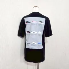 adidas　トレフォイルロゴ　スニーカープリントTシャツ　XS　ブラック