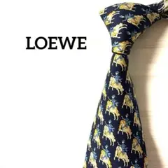 LOEWE ロエベ　ネクタイ　パターンドット　総柄　ネイビー系のサムネイル