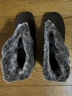 ファー付きブラウンムートンブーツ 23.0cm