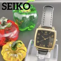 希少】オールドセイコー タンク ブラック アラビア ブレゲ針 クォーツ 