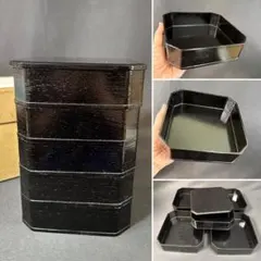 J56 送料無料　縁高　菓子器　茶道具　茶室　漆芸　紙箱