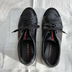PRADA SPORT ブラック レザー スニーカー