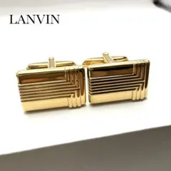 ドイツ製　LANVIN ランバン　カフリンクス　ロゴ　ゴールド　シャツ　ボタンのサムネイル