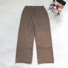 ルノンキュール カジュアルパンツ レディース ボトム ウエストゴム シンプル 茶のサムネイル