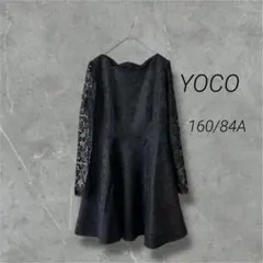 入園 入学 卒業 YOCO スカラップネック 総レース ミニ フレアワンピース