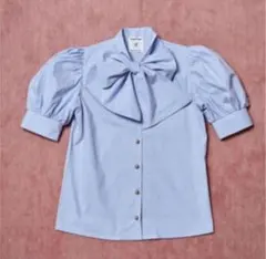 Treat Ürself kitten ribbon tie blouse