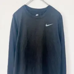 ナイキ 長袖 Tシャツ 無地 黒【XL】スポーツ レディース ジム トップス