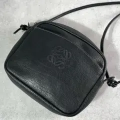 ✨美品✨LOEWE ヴィンテージ　アナグラム　レザー　ショルダーバッグ　ブラック