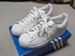 [箱付] [美品] アディダス スーパースター 26.5cm　ホワイト