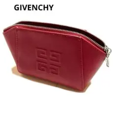 美品GIVENCHY ジバンシーノベルティ化粧ポーチ赤レッド②