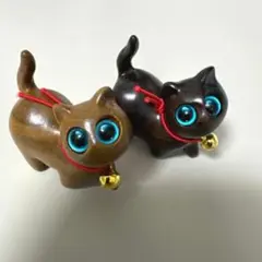 海外製　猫の置物　2匹セット