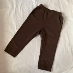 キッズ ストレッチ クロップドパンツ ブラウン 110cm