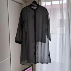 新品未使用品・シースルー長袖シャツワンピース&半袖Tシャツセット