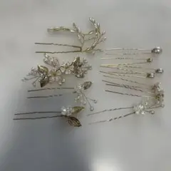 ゴールドパールヘアピンセット