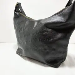 Dakota/ダコタ　ショルダーバッグ　ロゴ型押し　レザー　ブラック