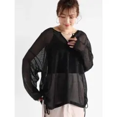 新品未着用⌘vinヴァン⌘ ラメメッシュサイドシャーリングシャツ　ラシュッド