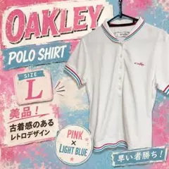 ✨️希少✨️【美品】OAKLEY オークリー ポロシャツ Lサイズ ホワイト 半袖のサムネイル