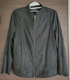 ナノ・ユニバース フェイクスエード ライダース M ブラック 春秋