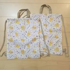 ポケモン　ピカチュウ　ナップサック　Lサイズ　2枚セット　体操着袋　巾着