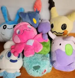 ポケモンぬいぐるみ7体　カヌちゃん　フシギダネ　ニューラ　ミミッキュなど
