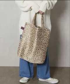 BINDU(ビンドゥ)レオパード柄トートバッグ