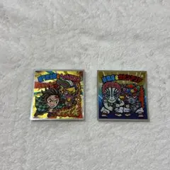 ビックリマン　鬼滅　竈門炭治郎　ヘッドロココ　猗窩座　サンタマリア　2枚セット