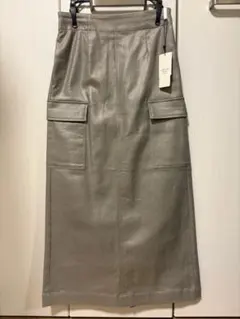 abahouse mavie 箔&綿ストレッチカーゴスカート