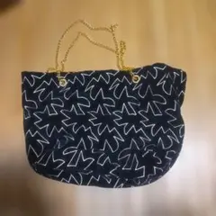 金色の刺繍デザイン　ショルダーバッグ