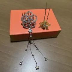 花モチーフ かんざし 2点セット