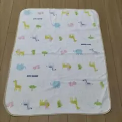 ミキハウス　毛布　アニマル柄 コットンブランケット 90×115cm