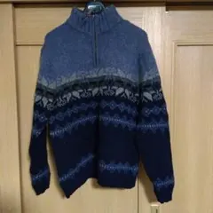 Eddie Bauer XL ジップアップセーター