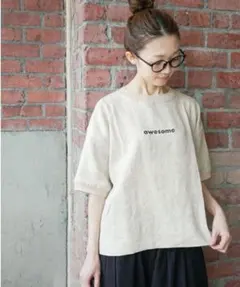 マオメイド プリントリネンプルオーバー awesome ロゴTのサムネイル
