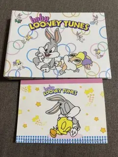 【平成レトロ】ベイビールーニーテューンズ プロフ帳＆メモ帳セット　訳あり