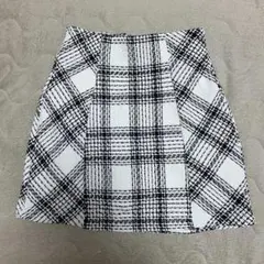 GRL インパン裏地付き チェック柄 ツイードミニスカート[ta088]