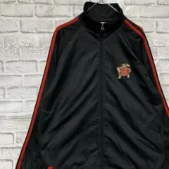 ジャージ　トラックジャケット　ブラックS ロゴ刺繍820