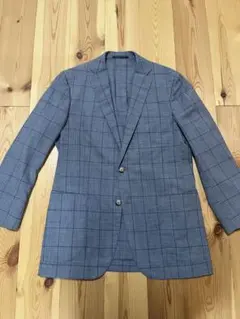 美品 UNITED ARROWS チェック テーラード ジャケット グレー 48のサムネイル