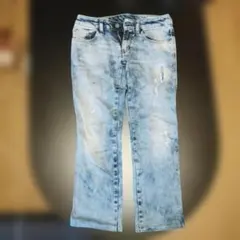 DIESEL ライトブルーダメージデニムジーンズ