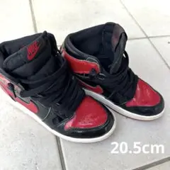 NIKI エアジョーダン1 レトロハイOGパテントブレッド キッズ　20.5cm
