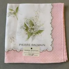 【未使用】ピエールバルマン　PIERRE BALMAIN 花柄ドットハンカチ
