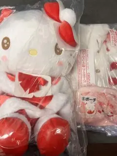 ハローキティ　1番くじ　ぬいぐるみ　セット　新品　１等　ラストワン　ポーチ
